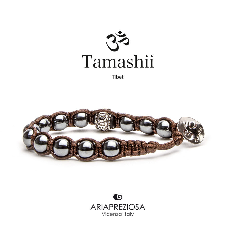 Bracciale Tamashii Ruota della Preghiera Ematite - BHS1100-22
