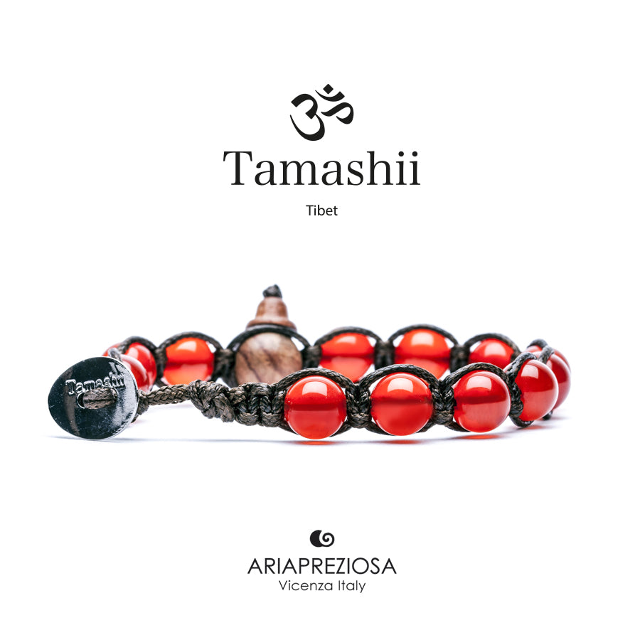 Bracciale Tamashii Agata Rosso Passione -BHS900-124