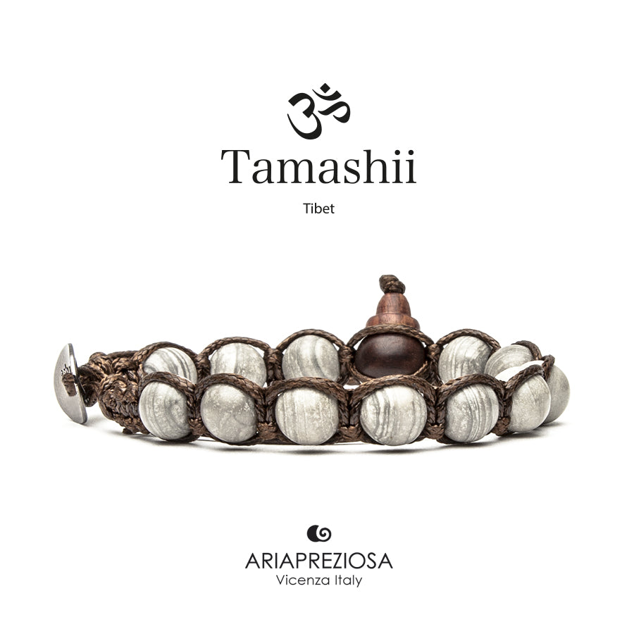 Bracciale Tamashii Diaspro Grigio Striato - BHS900-226