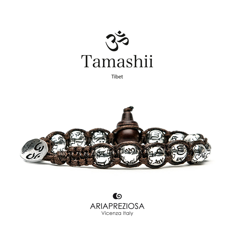 Bracciale Tamashii Ruota Preghiera in Argento - BHS924-S3 Edizione limitata